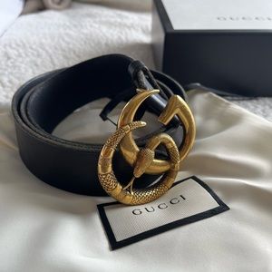 gucci gold snake belt
